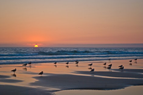 Atardecer en Fonte da Telha, Portugal.