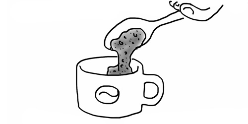 verter en taza de café