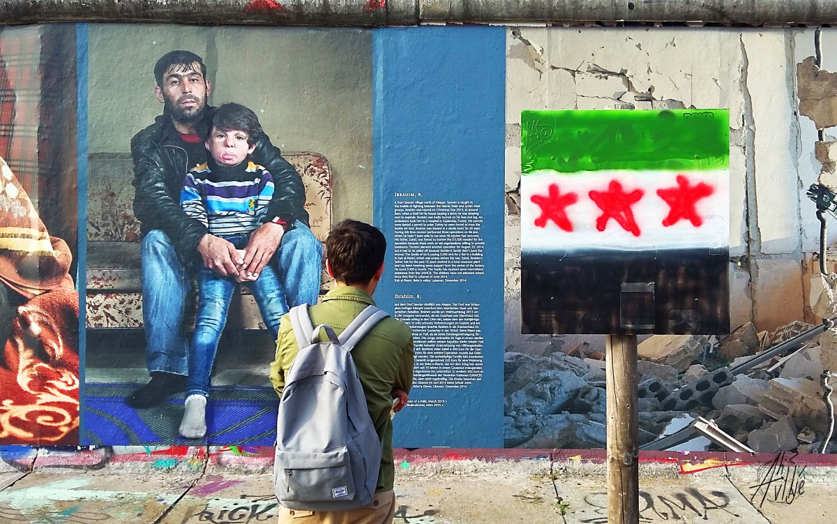 Exposición en el muro de Berlín