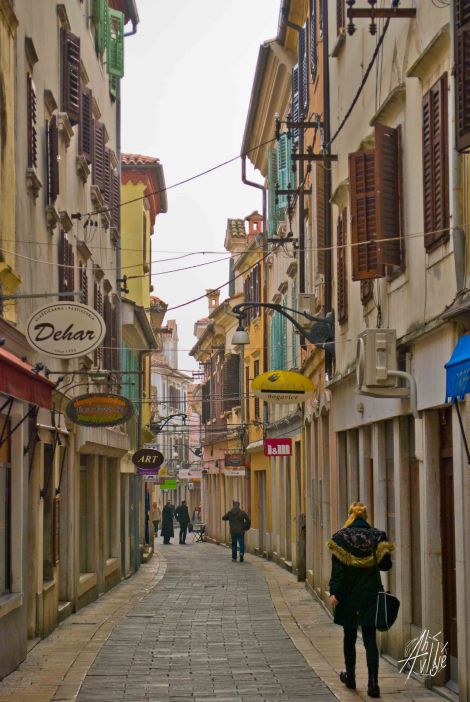Calle en Koper, Eslovenia